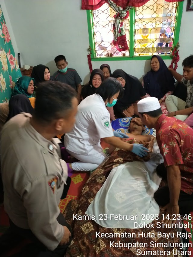 Polsek Perdagangan Olah TKP Penemuan Mayat Seorang Warga Saat Mengarit Rumput