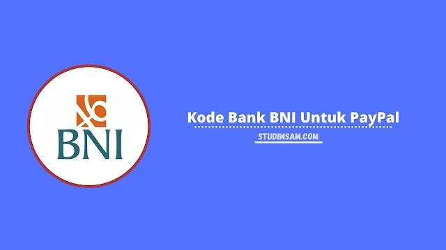 kode bank bni untuk paypal