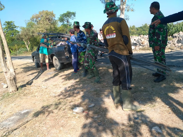 Besi Bahan Baku Pengecoran Jembatan TMMD Reg Mulai Di Suplay