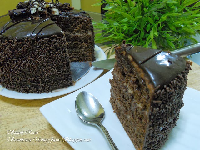 Resipi Kek Coklat BakarChocolate Cake With Peanut Butter 