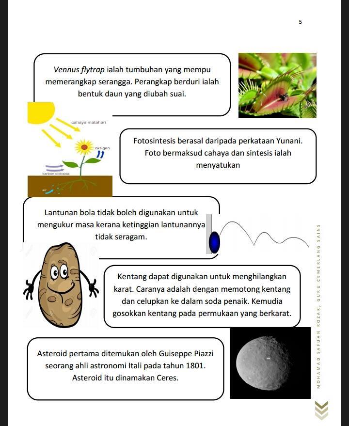 Info Sains Tahun 3, 4, 5 & 6 - BAHAN SEKOLAH RENDAH