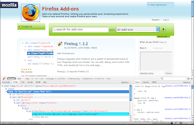 firebug extension screenshot