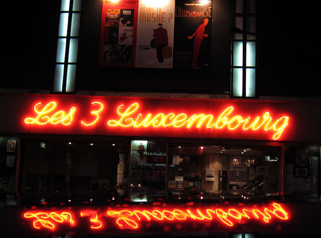 Paris Cinema in the Rain. Photograph by Tim Irving