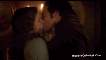 Ross Poldark angrily forces unwanted kisses on Elizabeth in her bedroom at Trenwith