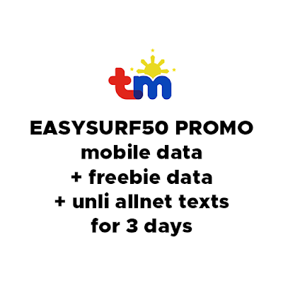 TM EasySurf50 Promo: 3GB data + 1GB/day freebie data for 3 days