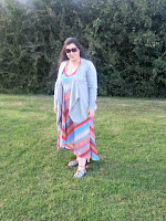 Summer dress, sandals and waterfall cardigan