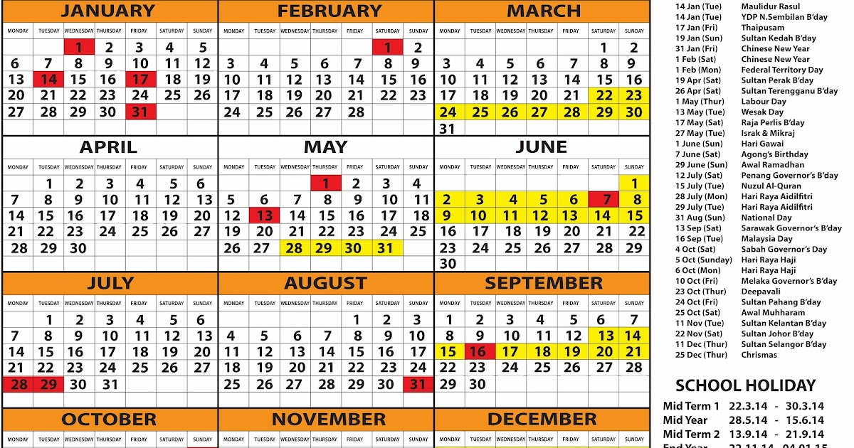 Public Holiday 2015 Malaysia Selangor - Soalan 37