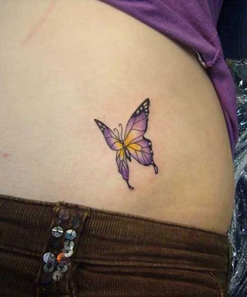  the hip girl in the picture. hip tattoo with a small butterfly art small 