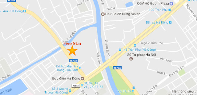 Số 4 Chu Văn An là nơi tọa lạc của dự án Five Star Hà Đông