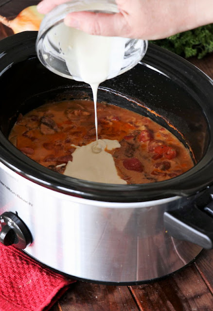  Slices of boneless overstep circular steak laid upwards up fork Creamy Crock Pot Round Steak