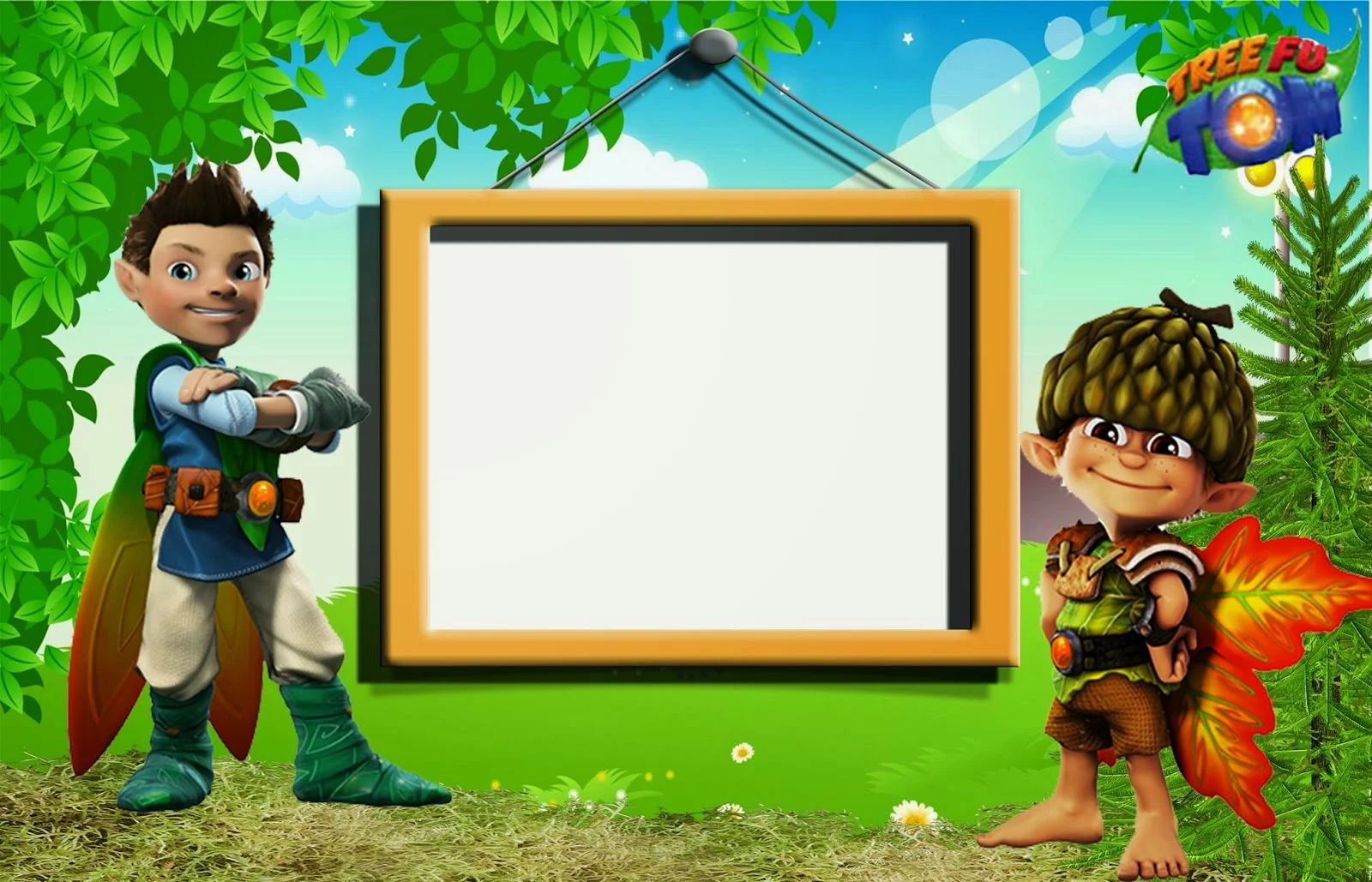 Tree Fu Tom: Free Printable Invitation, Cards or Photo Frames.