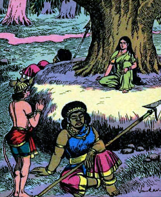 Hanuman spoke to Seetha in Ashoka garden