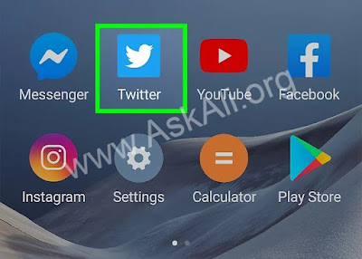 Launch the Twitter app and log in