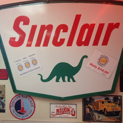 Vintage Sinclair Gas Station Sign at Charlie Parker's Diner