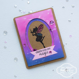 Magical Fairies Card with Peek-a-boo designs stamps