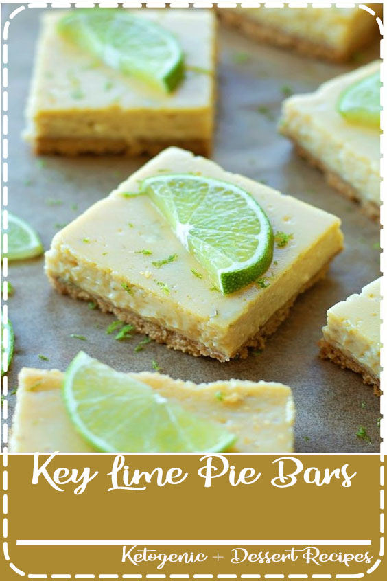 Key Lime Pie Bars - One of everyone's favorite desserts in a bar form that have a graham cracker crust and a delicious cream cheese and lime filling!