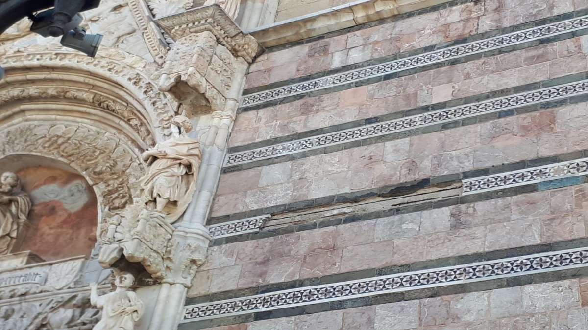 Messa in sicurezza facciata Duomo Messina