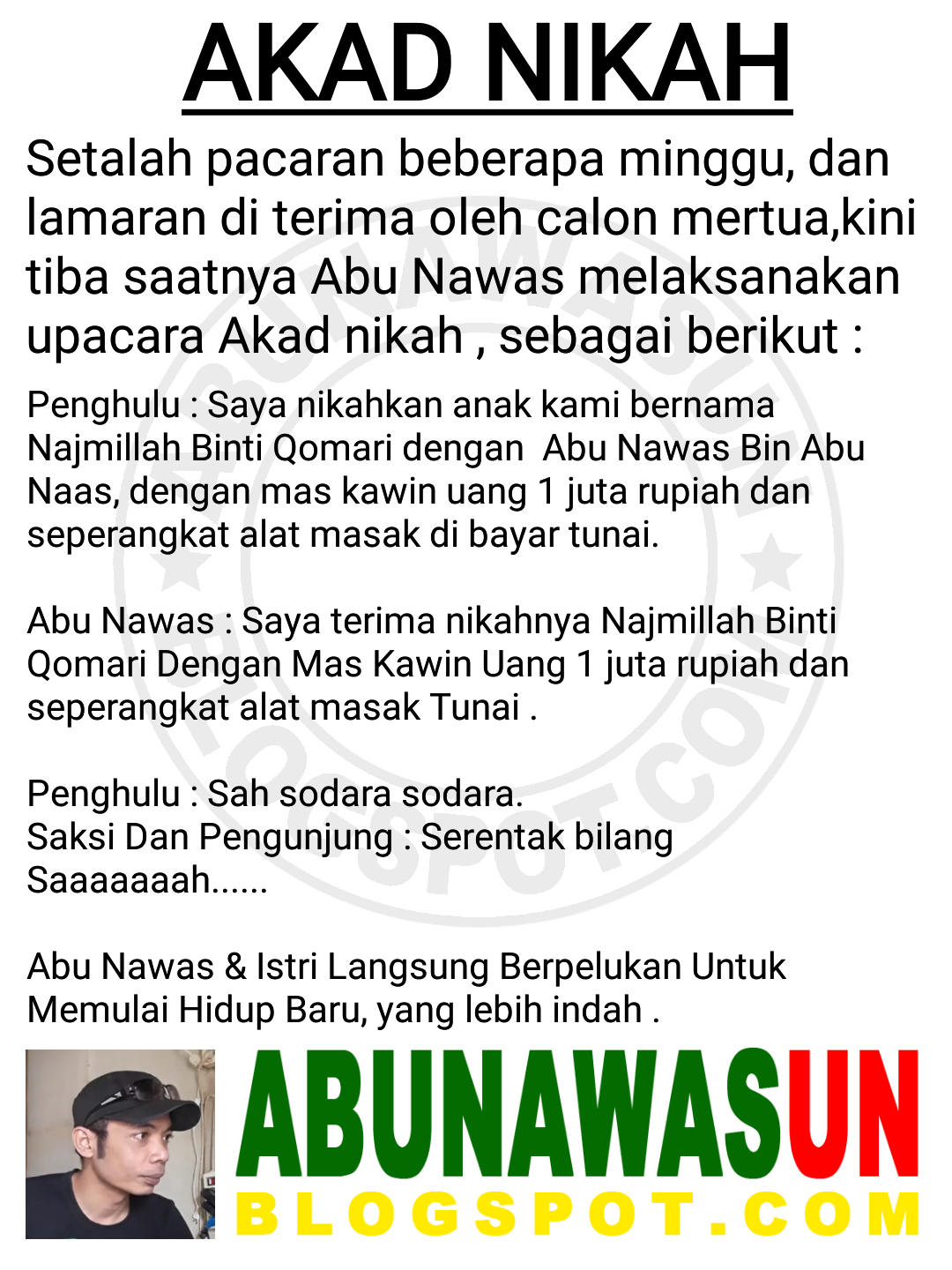 Kisah Lucu Keseharian Keluarga Abu Nawas ABU NAWAS