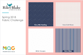 Riley Blake fabrics for the Modern Quilt Guild fabric challenge