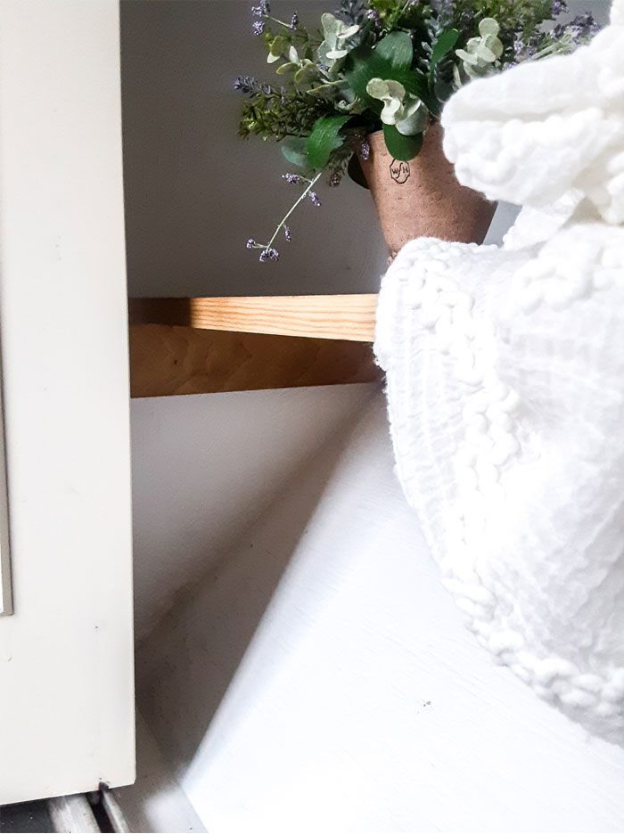 Shelf in closet