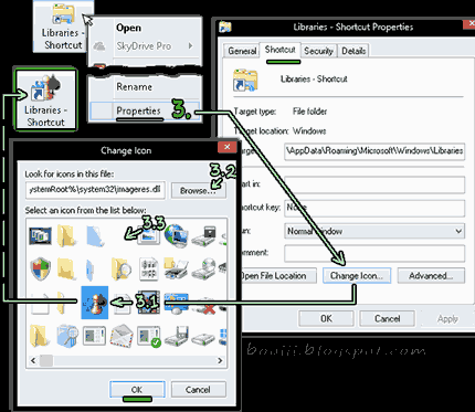 Change Libraries icon