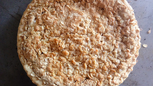 the baked Easy Sour Cream Crumble Pie