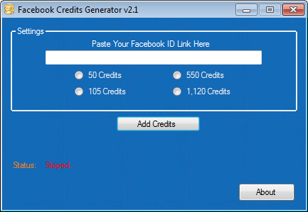 Get Free Facebook Credits !! Facebook Credits Generator