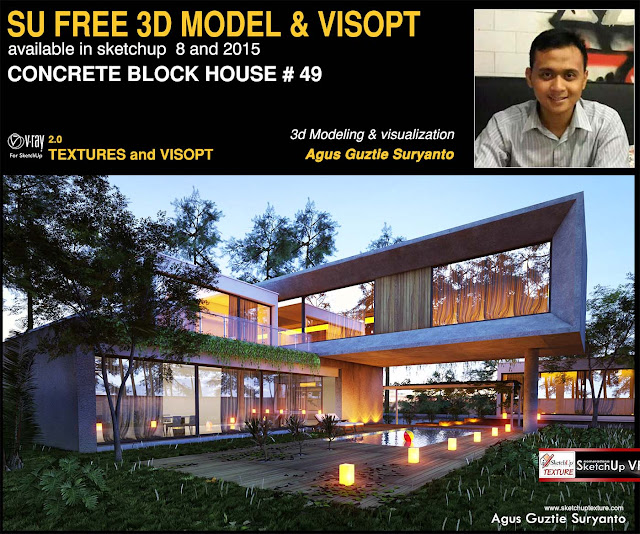  has generously decided to part entirely alongside us Awesome costless sketchup model Concrete Block House #49 - Vray Visopt