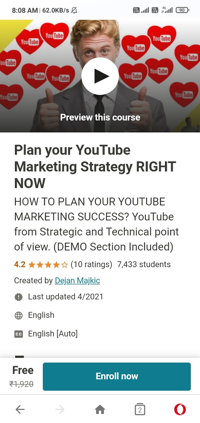 Plan your YouTube Marketing Strategy RIGHT NOW || Udemy paid Course for free