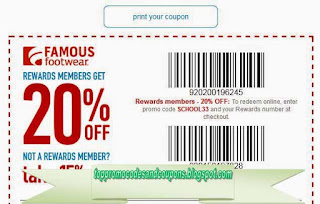 Free Printable Famous Footwear Coupons