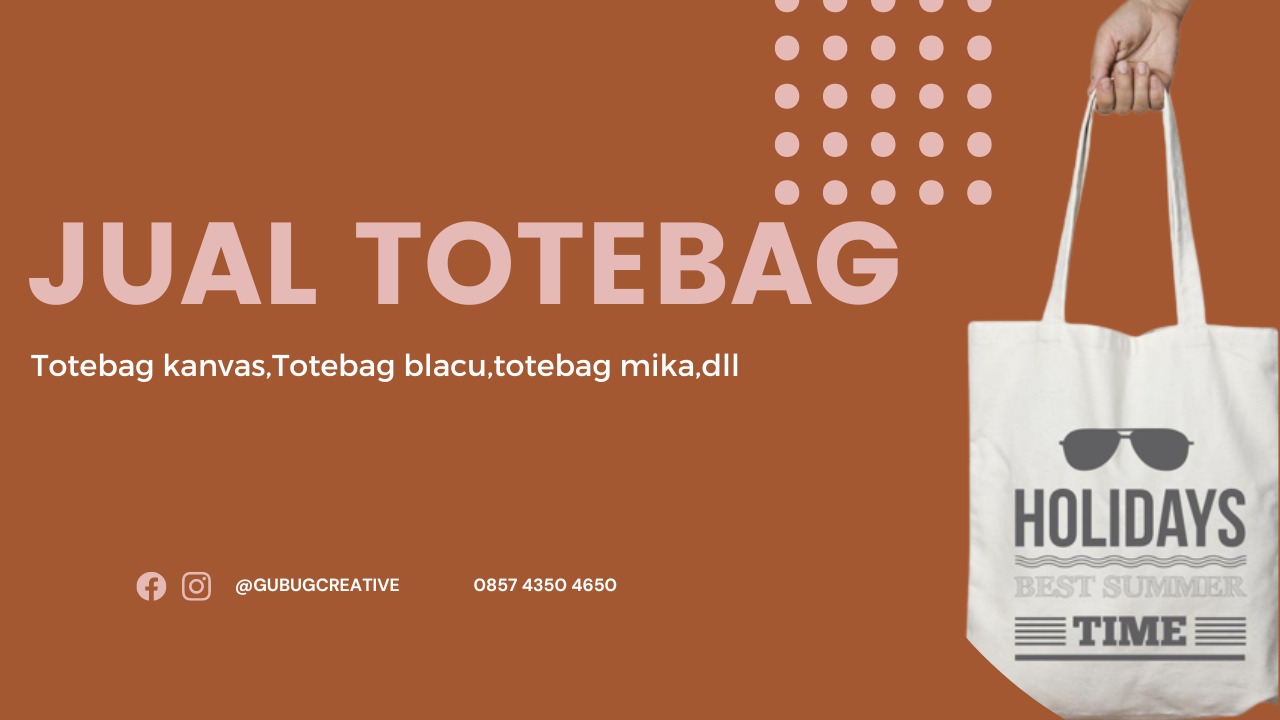 Tote Bag Custom yang bisa dipesan dari Sruweng Kebumen