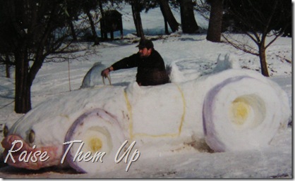 snow car with driver