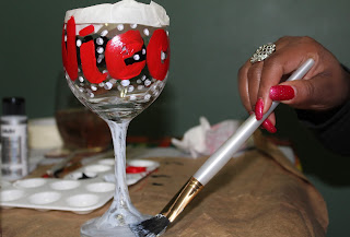 when painting a wine glass, get creative.