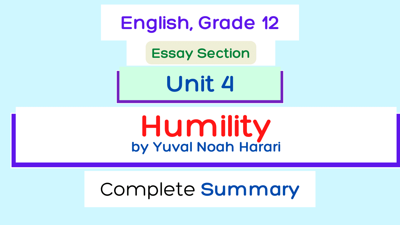 humility essay summary