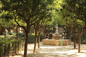 Gardens of El Hospital de la Santa Creu in Barcelona