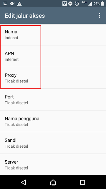 pengaturan ApN indosat new