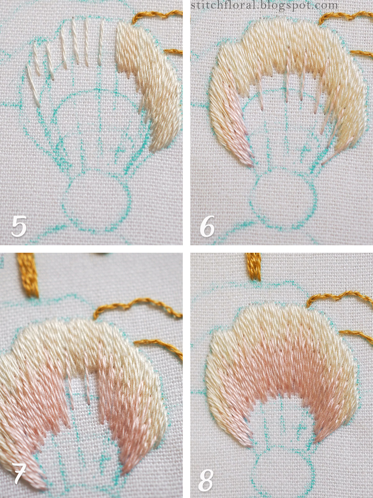 long and short stitching tutorial