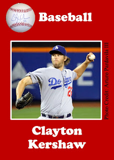 Baseball Card for Clayton Kershaw