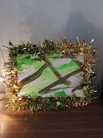 Cadre en carton de noel Cadre de Noel en carton cadre avec guirlande cadre avec peinture enfant