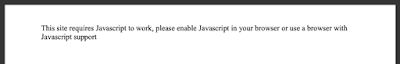 An image showing a blank web page, message: This site requires Javascript to work