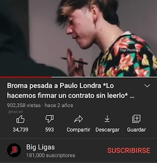 Meme de humor : Video de Paulo Londra