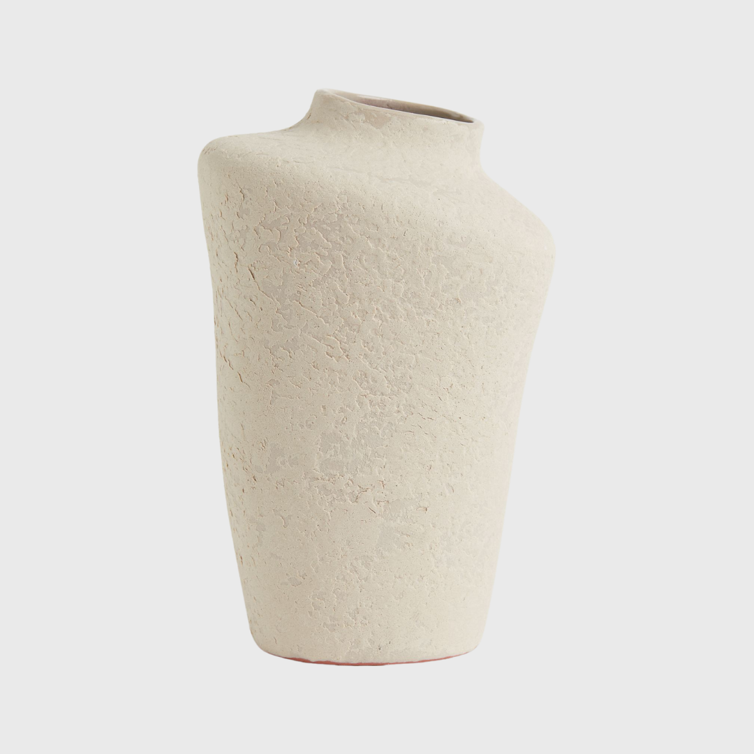 tall terracotta vase