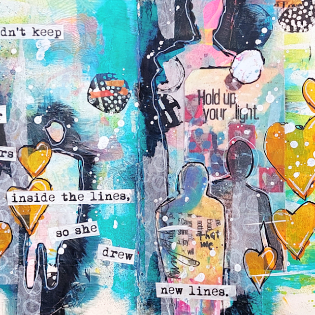 The power of self-expression with "Just for Me" Art Journaling by Lou Sims