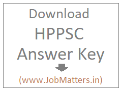 image: Download HPPSC Answer Key @ JobMatters.in