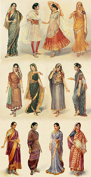 Different styles of draping a sari saree