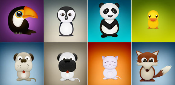 cute animal wallpapers. Free cute animal vector pack