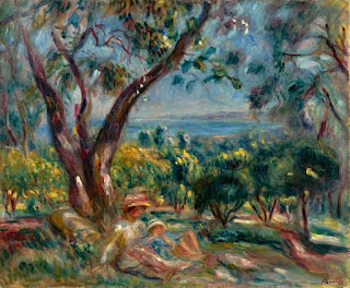 Cagnes Landscape with Woman and Child, 1910
