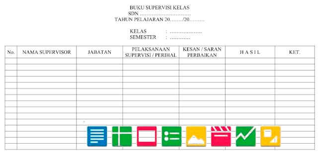 Download Format Buku Supervisi Kelas  Berkas Sekolah 