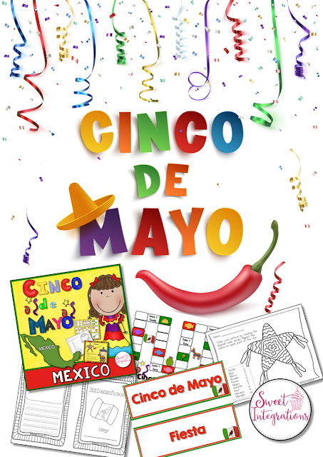 Your students can learn about other cultures and their celebrations. This post is filled with activities about Cinco de Mayo in Mexico. These activities work well with grades 2-5.