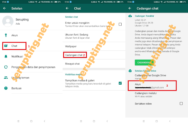 Cara Backup Chat Whatsapp, backup whatsapp, whatsapp google drive